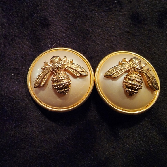 Joan Rivers Vintage Bee Earrings - Picture 1 of 2